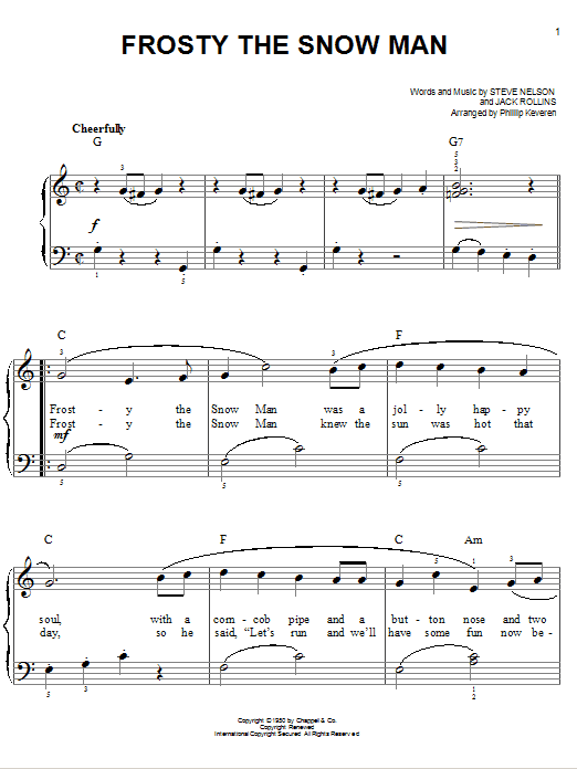 Product picture to: Frosty The Snow Man (arr. Phillip Keveren)