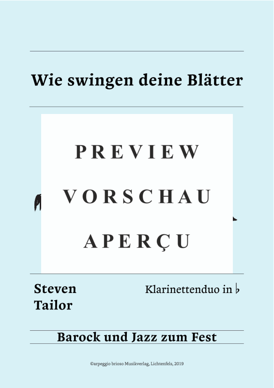 Product gallery: Page 2 of 7 Wie swingen deine Blätter - aus dem Album Barock und Jazz zum Fest, , (Clarinet duet)