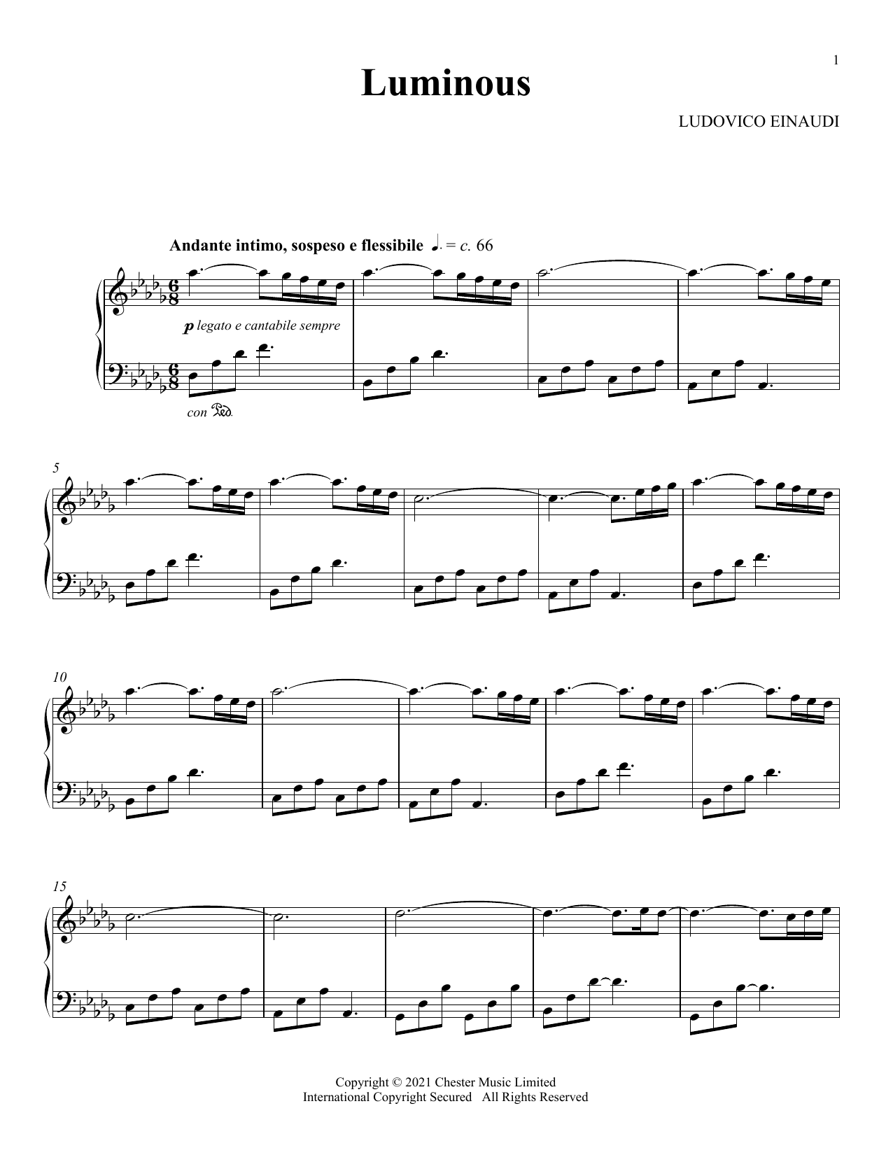 Product gallery: Page 1 of 1 Luminous, Ludovico Einaudi