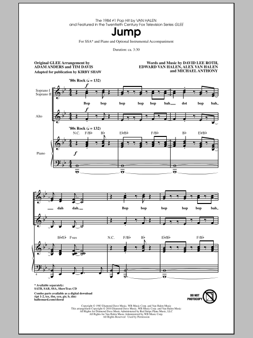 Product gallery: Page 1 of 1 Jump (ed. Kirby Shaw), Glee Cast