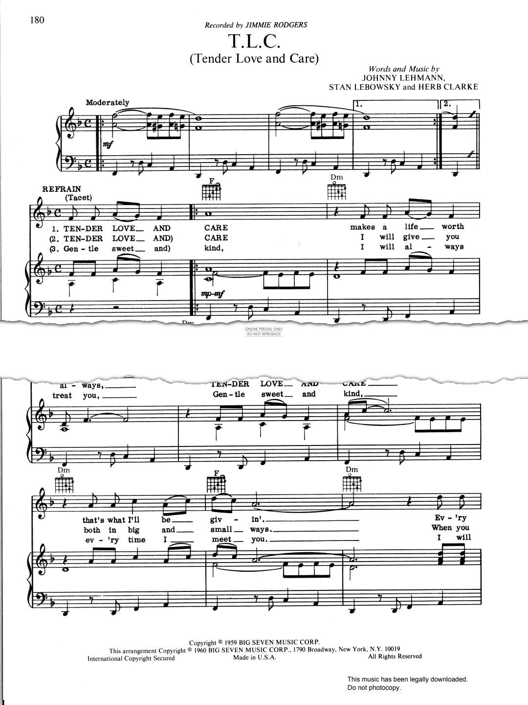 Product gallery: Page 1 of 1 T.L.C. (Tender Love And Care), Jimmie Rodgers