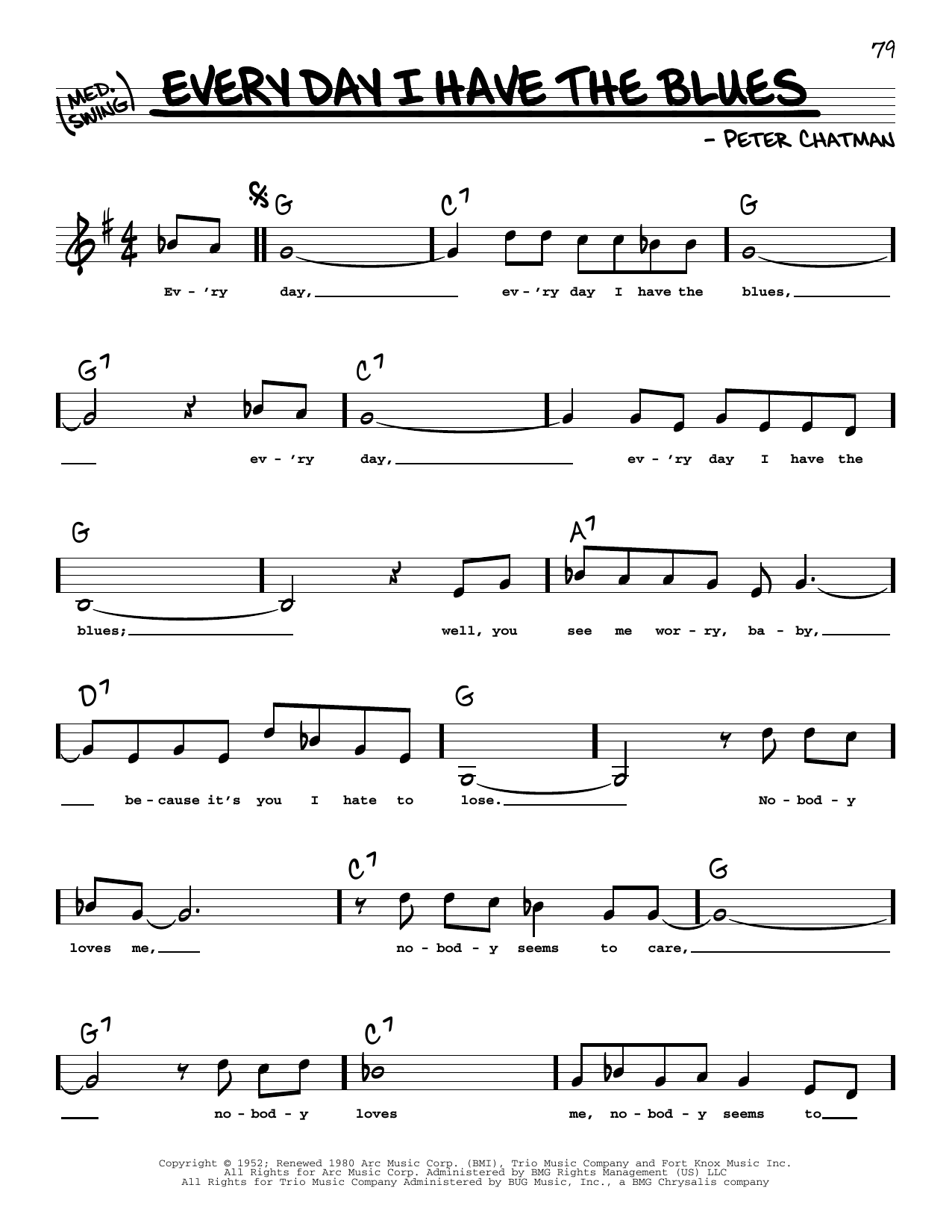 Produktbild zu: Every Day I Have The Blues (Low Voice)
