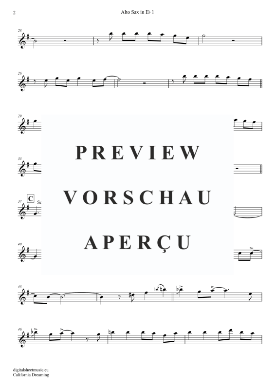 gallery: California Dreamin, Mamas & Papas, (Saxophon Trio AAA(T) + Klavier)