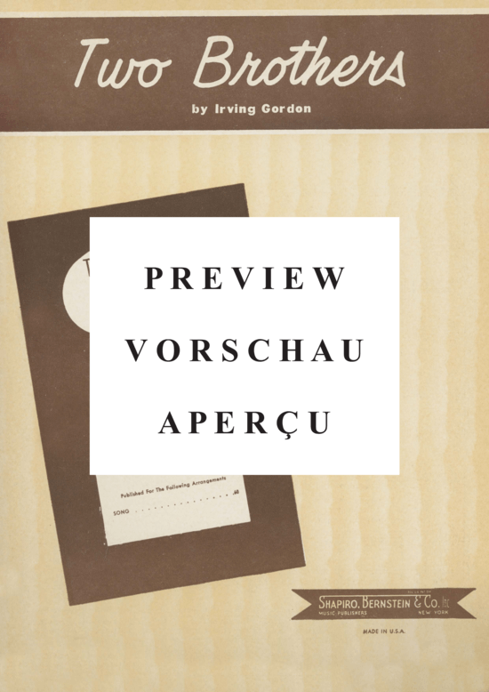 Produktgalerie: Seite 2 von 8 Two Brothers  , Popular Standard, Klavier und Gesang