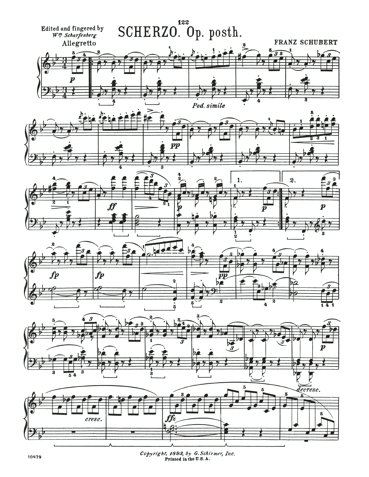 Product picture to: Scherzo In B-Flat Major, D. 593, No. 1