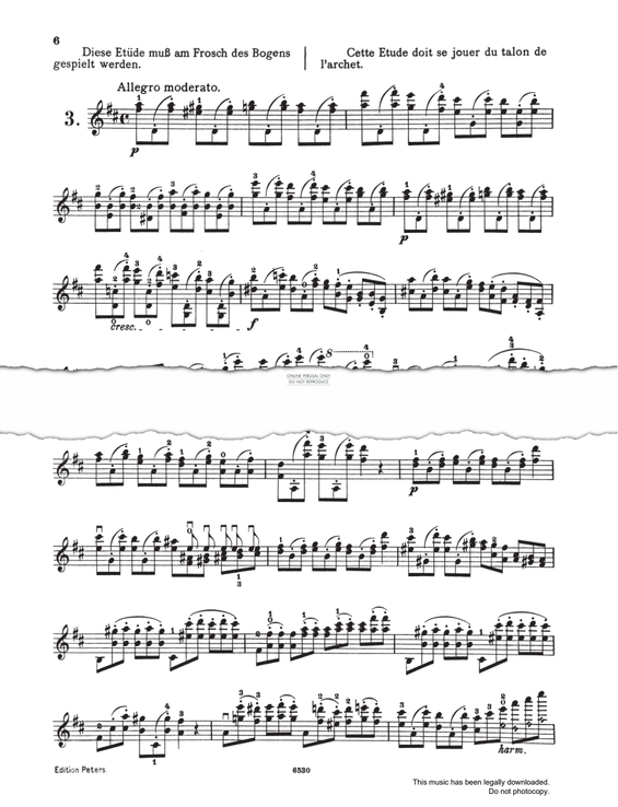 Produktgalerie: Seite 1 von 1 Etude 3 Allegro Moderato (from 'Etudes Brilliantes Op.73'), Charles Dancla, Violine