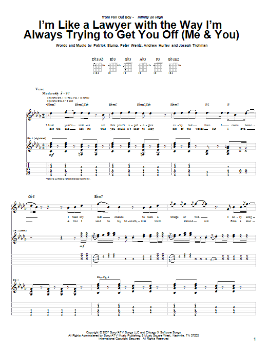 Product gallery: Page 1 of 1 I'm Like A Lawyer With The Way I'm Always Trying To Get You Off (Me & You), Fall Out Boy