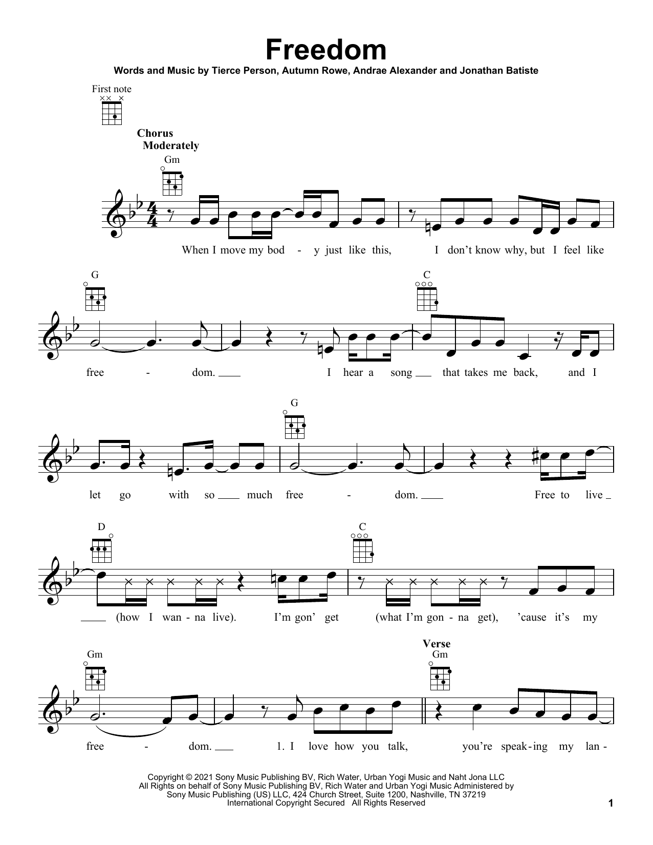 Product gallery: Page 1 of 1 FREEDOM, Jon Batiste