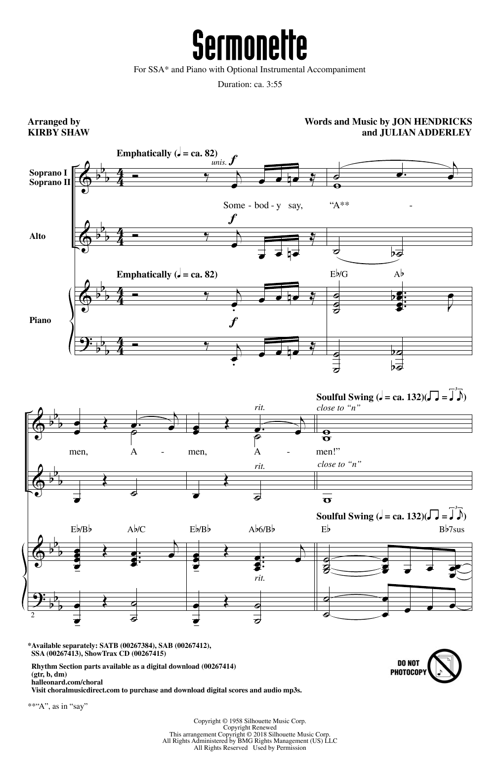 Produktgalerie: Seite 1 von 1 Sermonette, Kirby Shaw, Chor