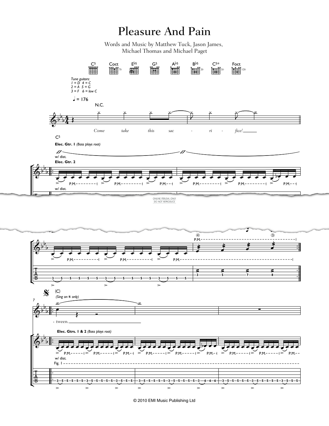 Produktgalerie: Seite 1 von 1 Pleasure And Pain, Bullet For My Valentine, Gesang, Gitarre
