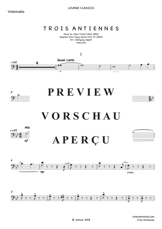 Produktgalerie: Seite 13 von 16 Trois Antiennes , , (Streicher Quartett)