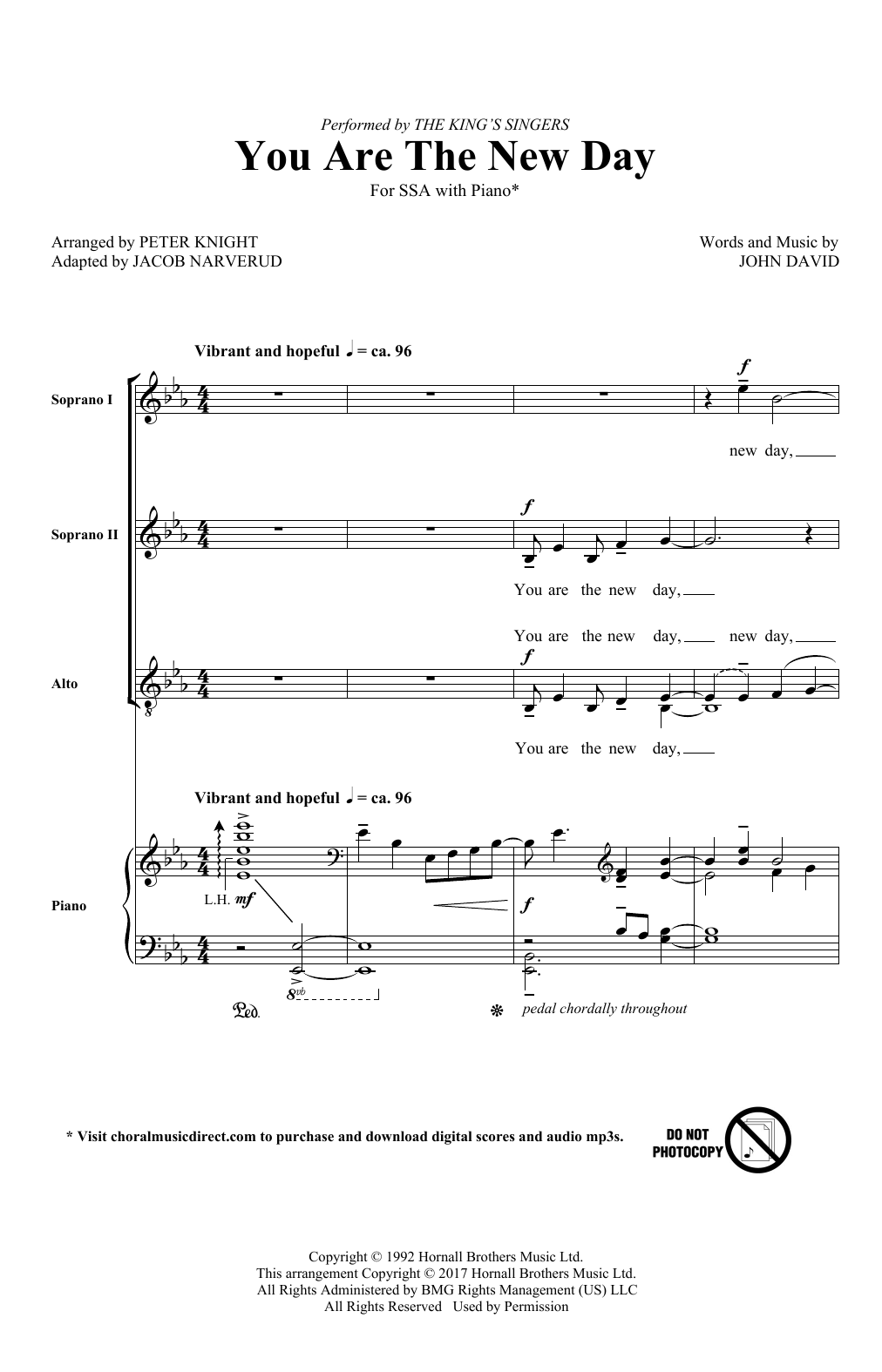 Produktgalerie: Seite 1 von 1 You Are The New Day (arr. Jacob Narverud), The King's Singers, Chor