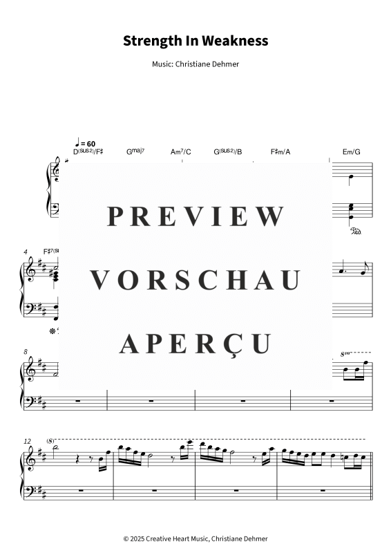 Produktgalerie: Seite 5 von 9 Strength In Weakness, , Klavier Solo
