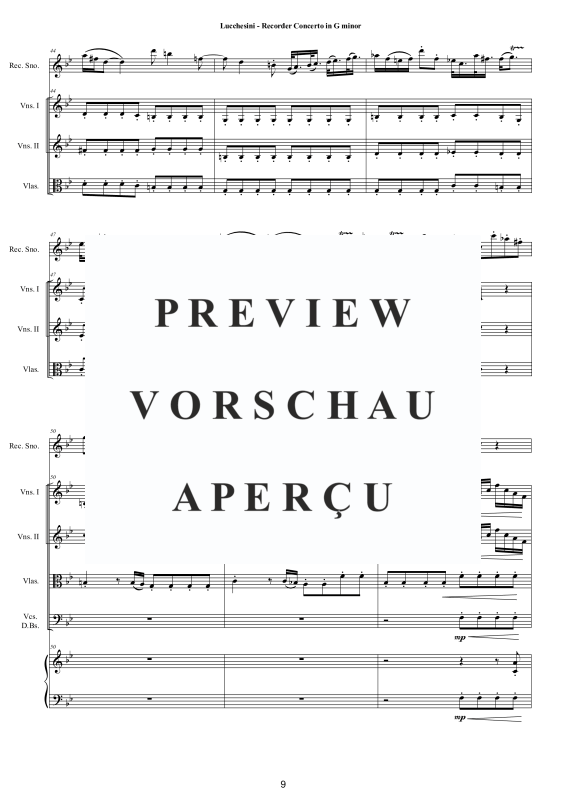 Produktgalerie: Seite 10 von 11 Recorder Concerto in G minor, , Altblockflöte und Kammerorchester