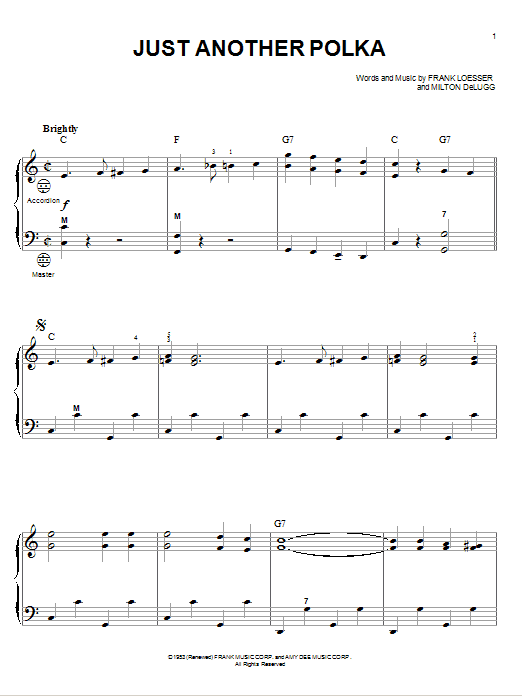 Product gallery: Page 1 of 1 Just Another Polka, Frank Loesser
