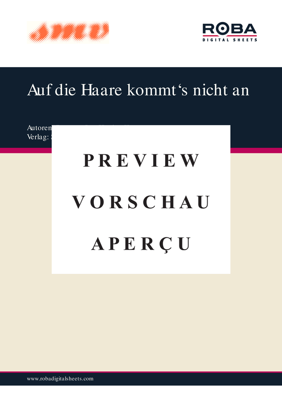 Product gallery: Page 2 of 3 Auf die Haare kommt´s nicht an , Feindt, Jürgen, Piano and Voice