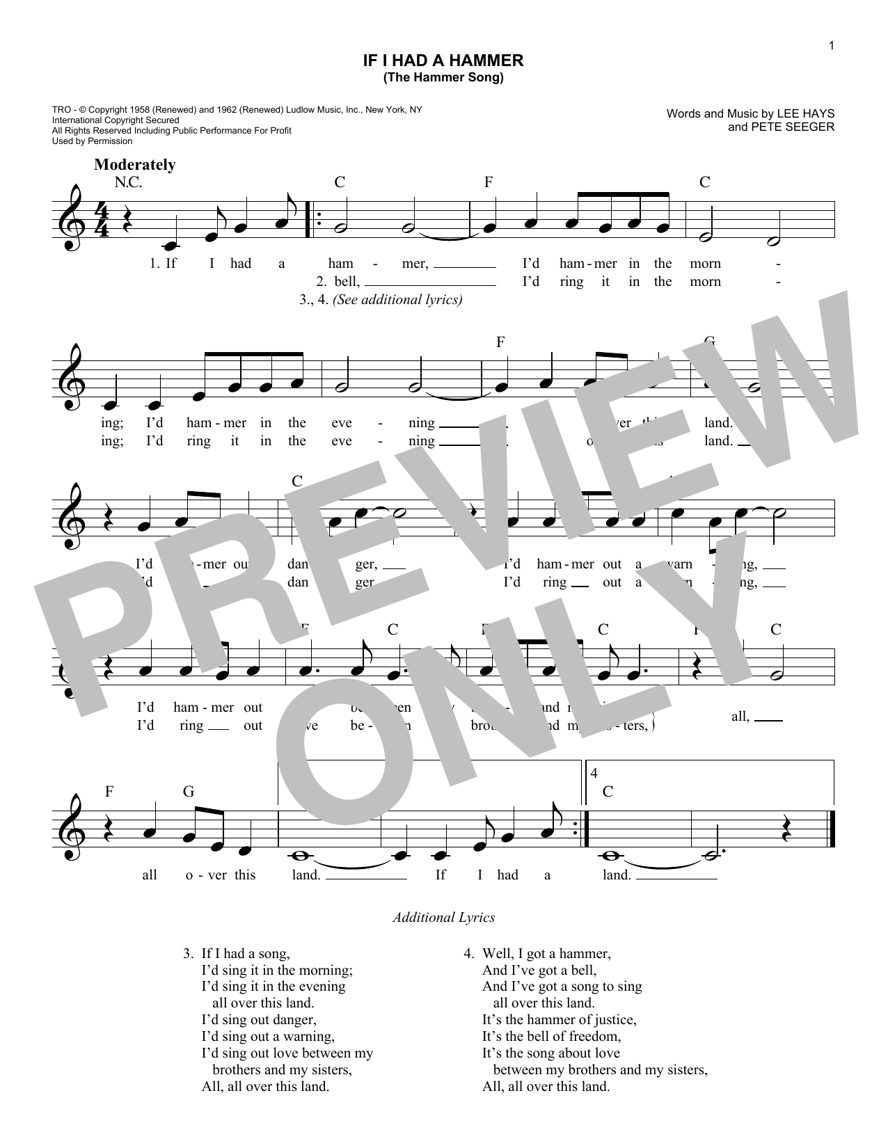 Produktgalerie: Seite 1 von 1 If I Had A Hammer (The Hammer Song), Peter, Paul & Mary