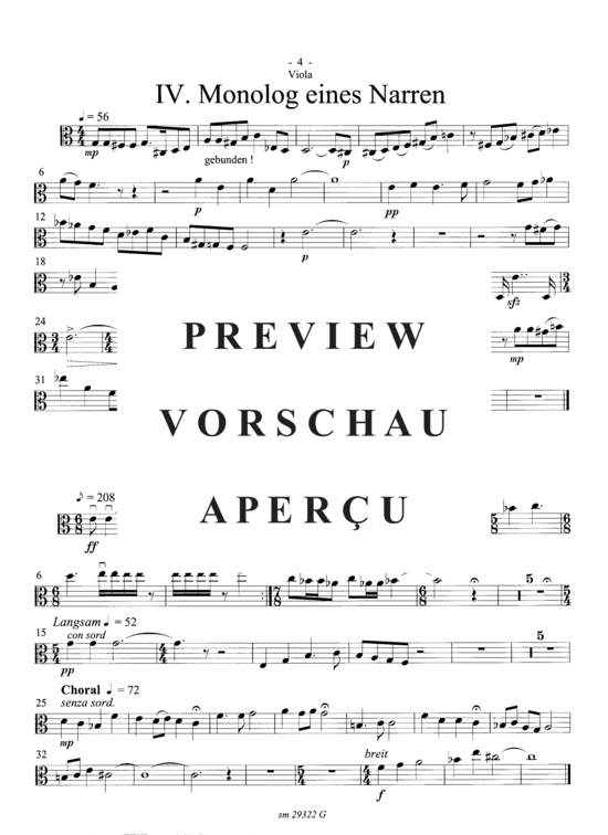 gallery: Narrenleben , , (Suite für Trompete + Ensemble) Viola