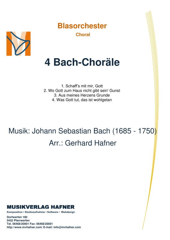 Product picture to: 4 Bach-ChoräleJohann Sebastian Bach