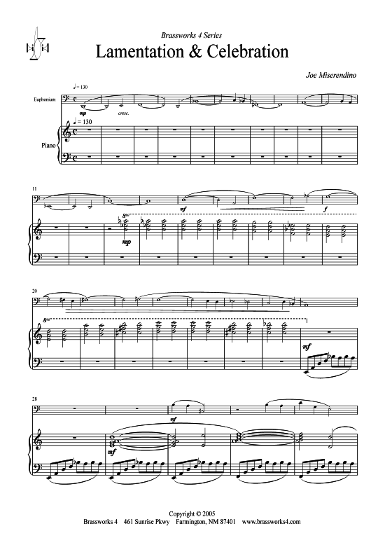 Product picture to: Lamentation & Celebration Joe Miserendino