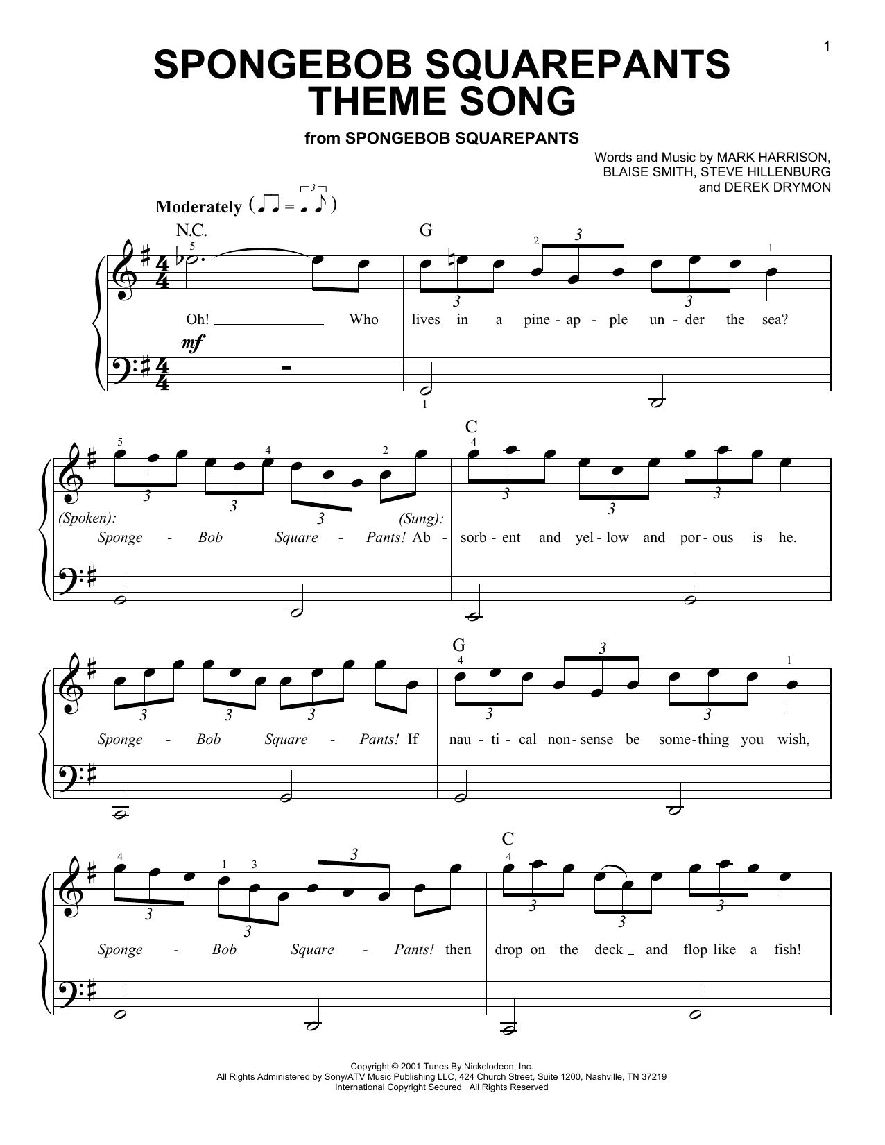 Produktbild zu: SpongeBob SquarePants Theme Song