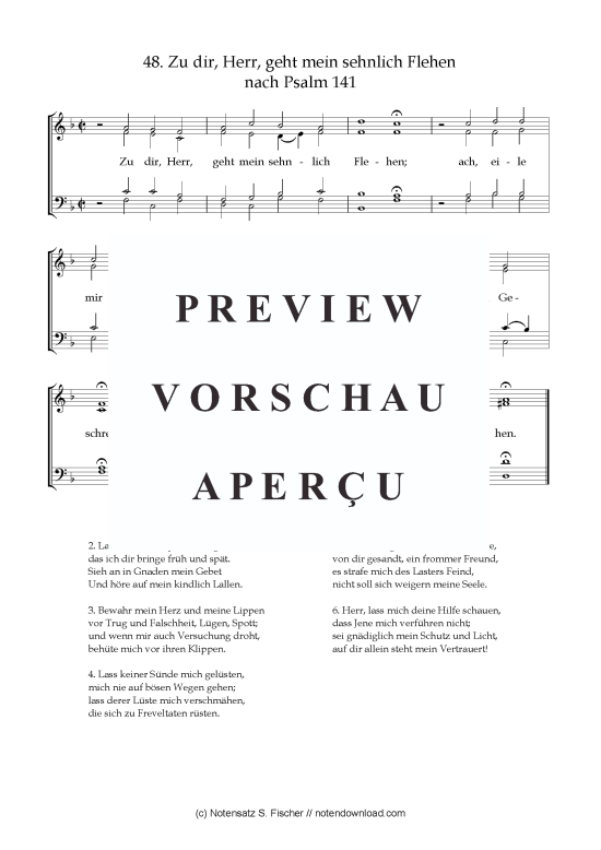 Product picture to: Zu dir, Herr, geht mein sehnlich Flehen Psalme des Kantons Schaffhausen (1867)