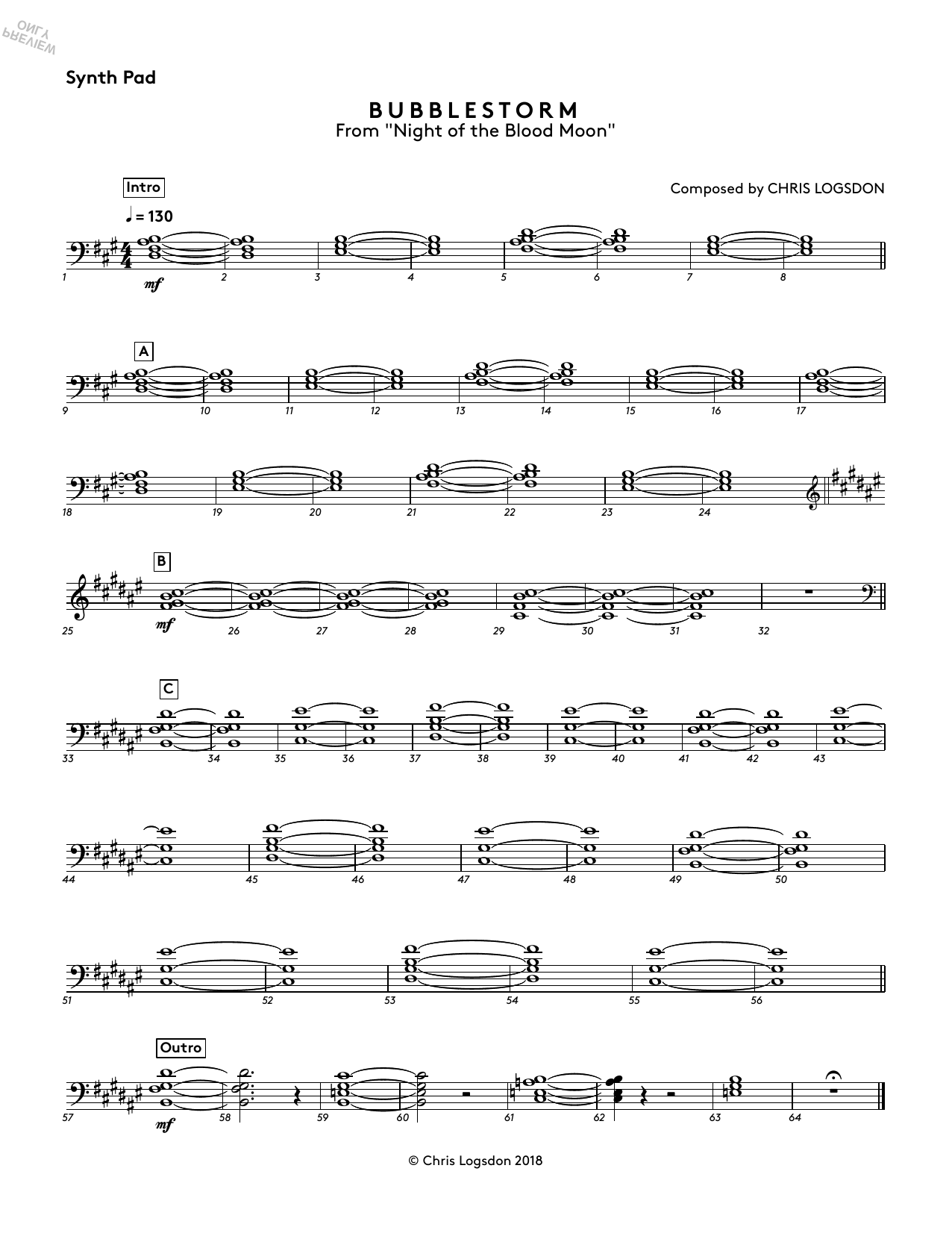 Produktbild zu: Bubblestorm (from Night of the Blood Moon) - Synth Pad