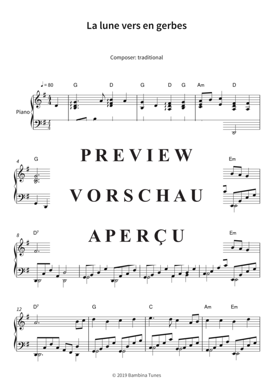 Produktbild zu: La lune vers en gerbes traditional