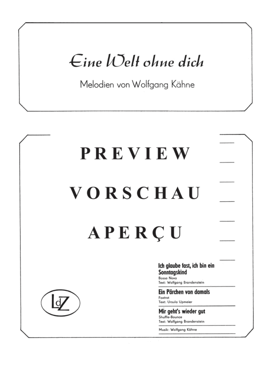 Product gallery: Page 2 of 21 Eine Welt ohne dich , , Piano and Voice