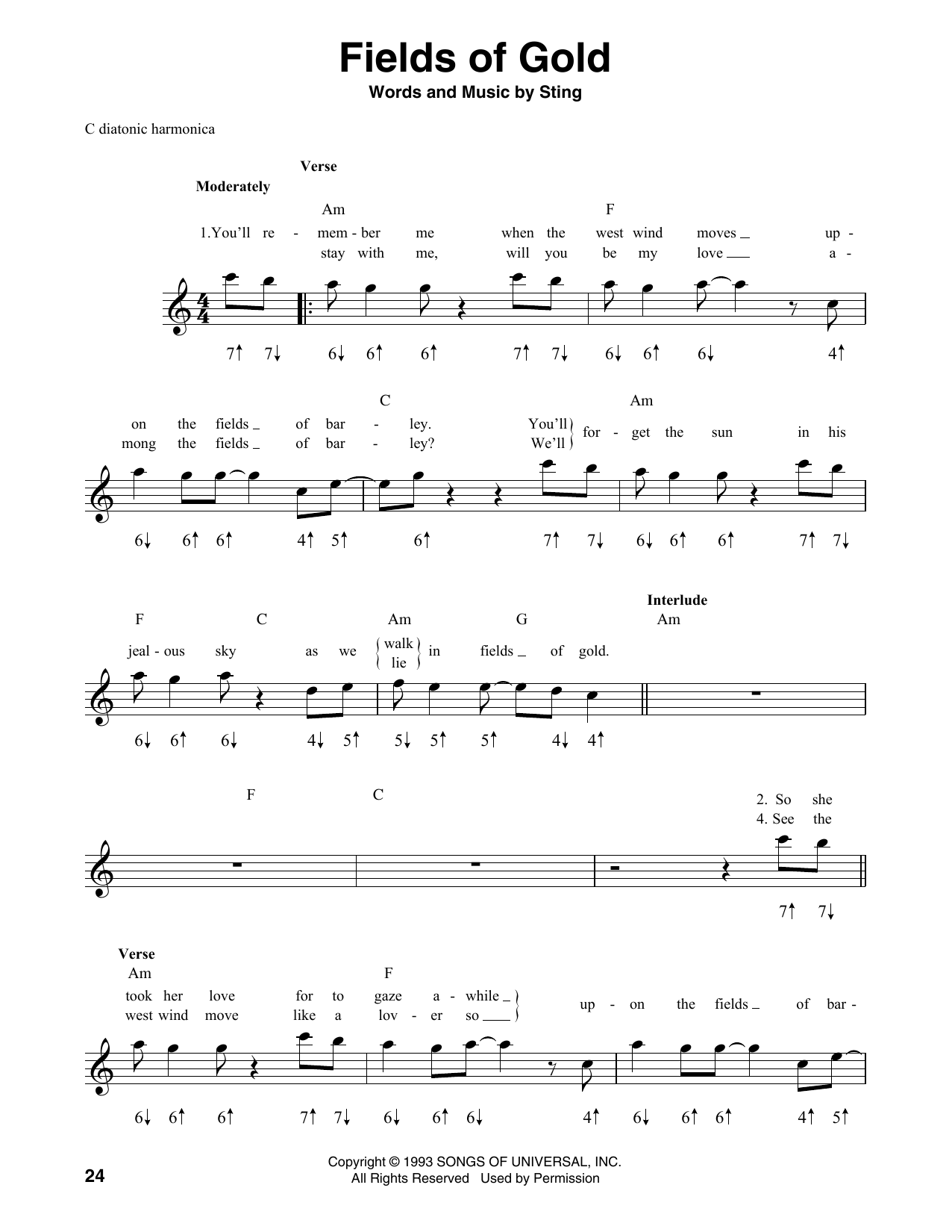 Product gallery: Page 1 of 1 Fields Of Gold, Sting