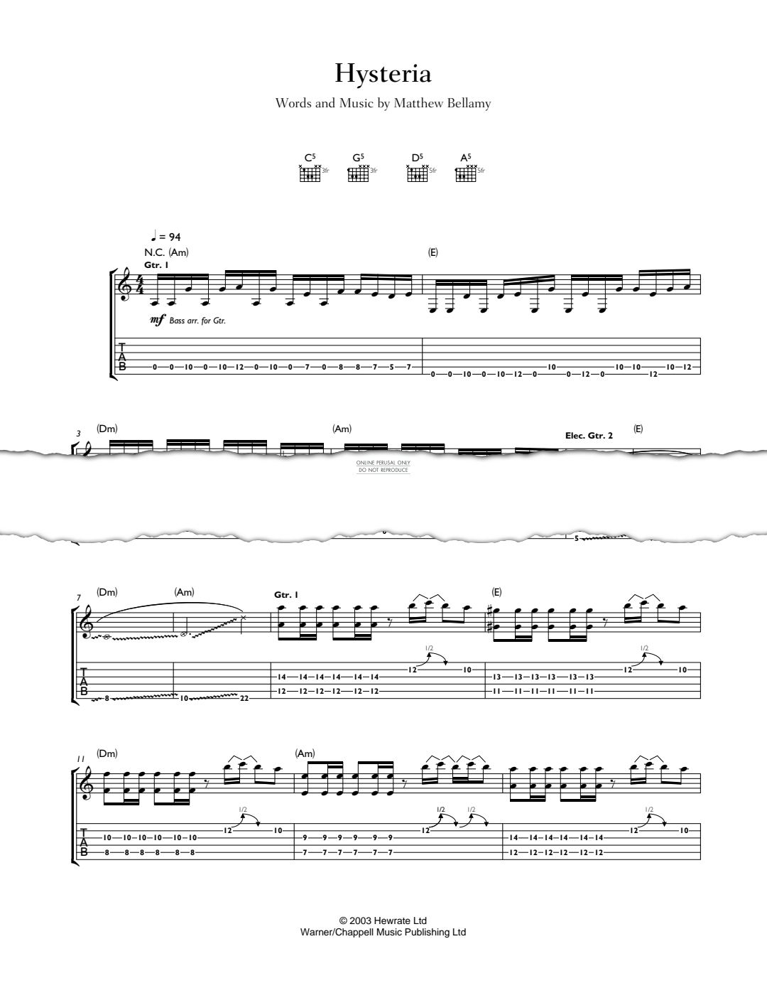 Product gallery: Page 1 of 1 Hysteria, Muse