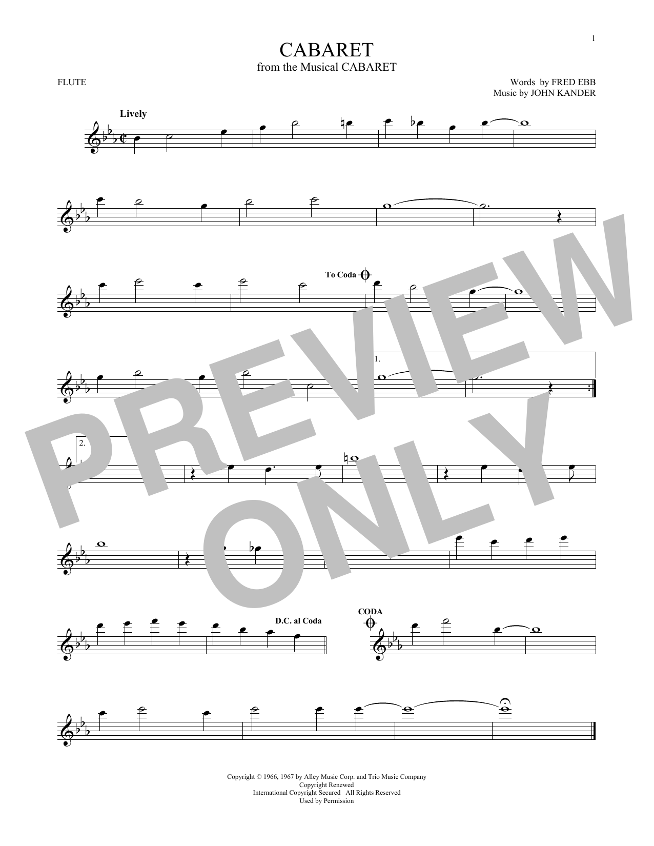 Product gallery: Page 1 of 1 Cabaret, John Kander & Fred Ebb