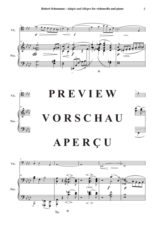 Product gallery: Page 6 of 21 Adagio et Allegro, Opus 70 , , (Cello + Klavier)