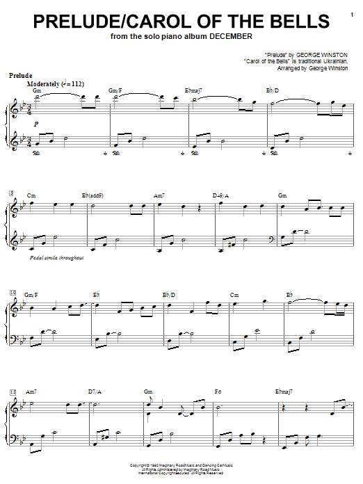 Product gallery: Page 1 of 1 Prelude/Carol Of The Bells, George Winston