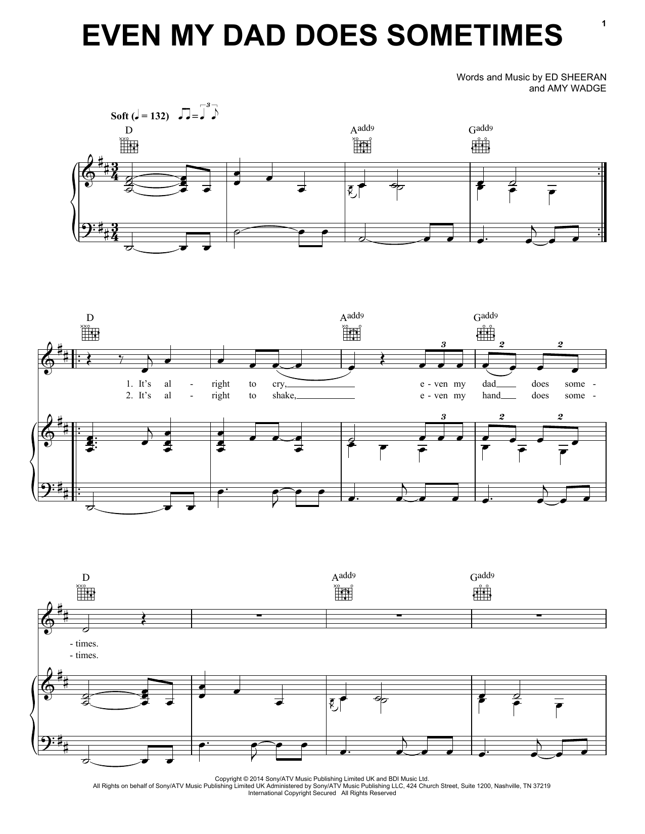 Produktbild zu:  Even My Dad Does Sometimes - Ed Sheeran