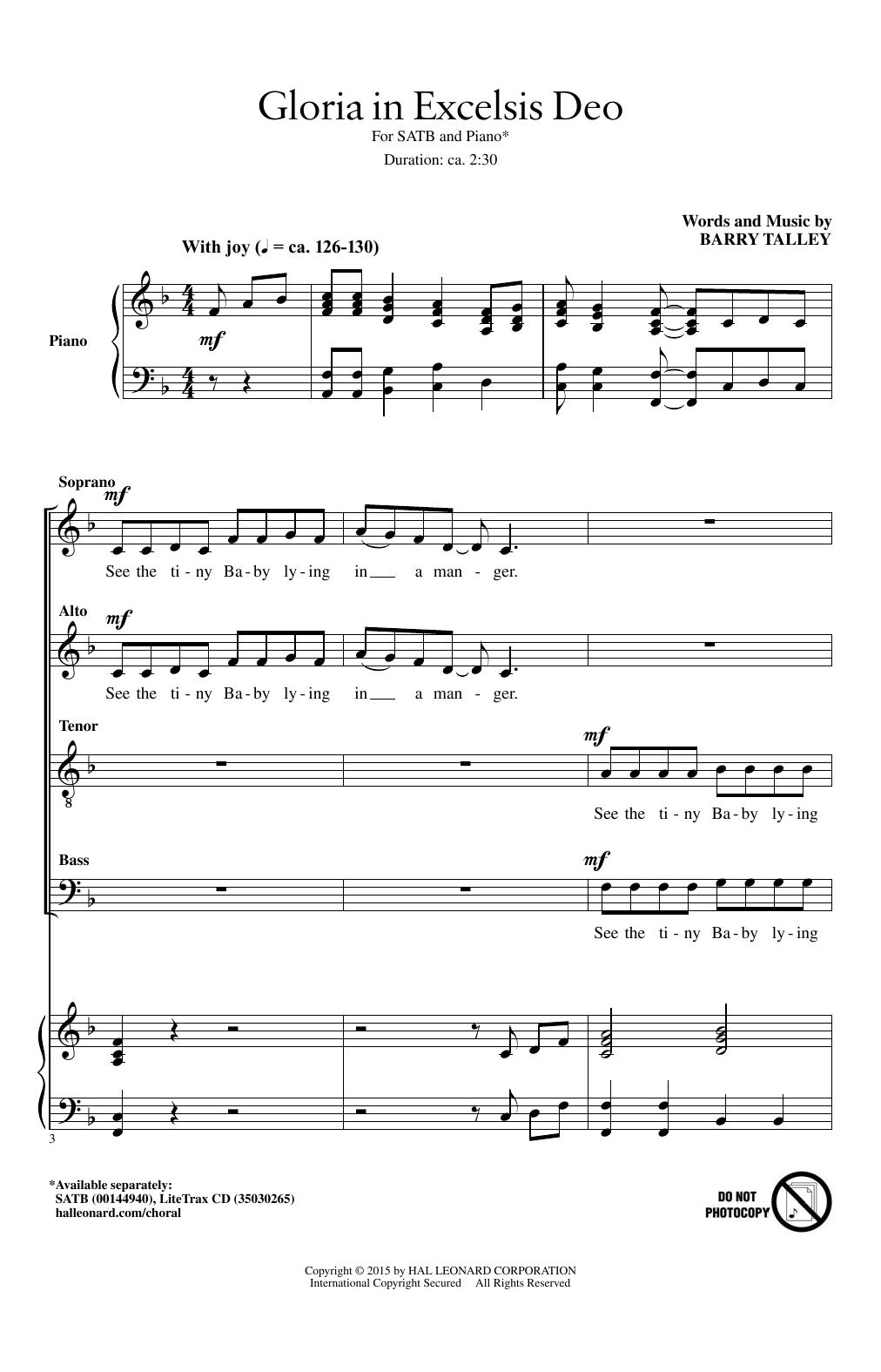 Produktbild zu: Gloria In Excelsis Deo