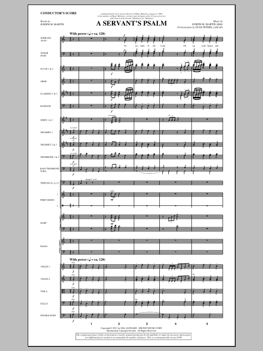 Product picture to: A Servant's Psalm - Full Score