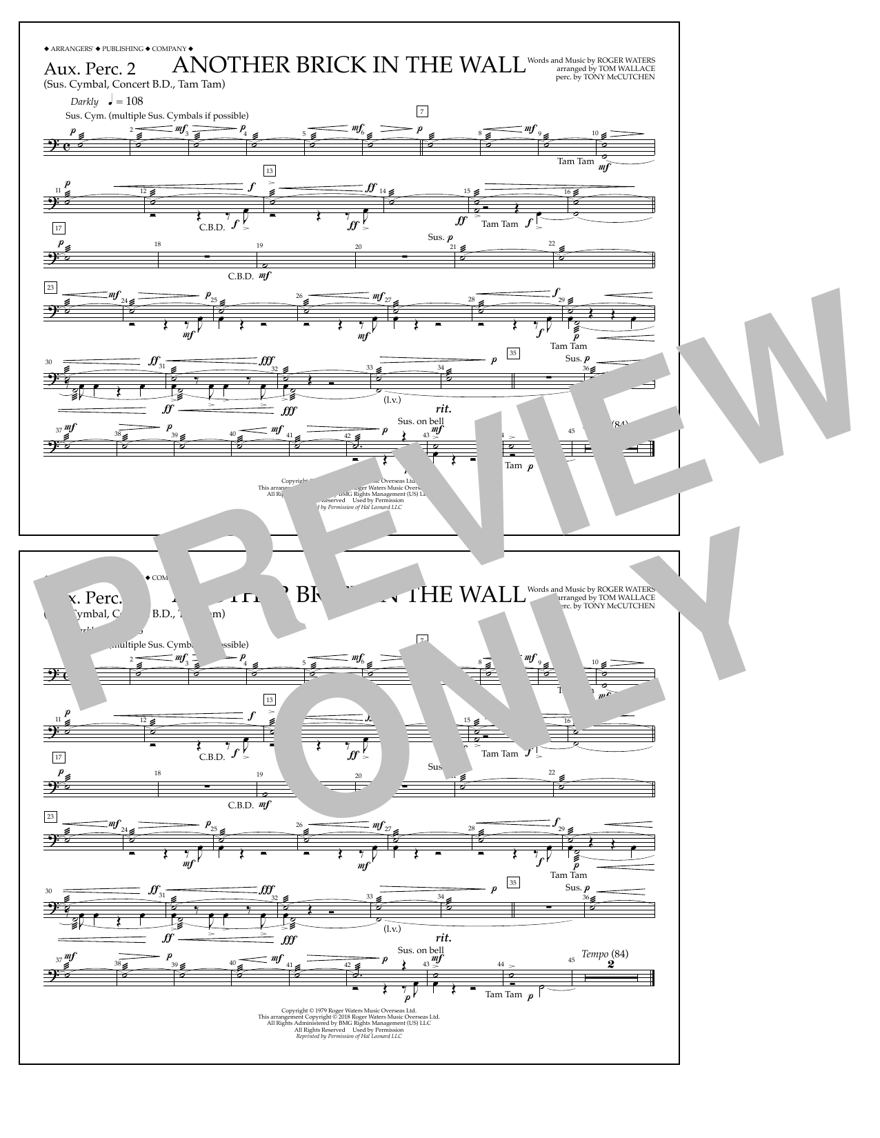 Produktbild zu: Another Brick in the Wall - Aux. Perc. 2