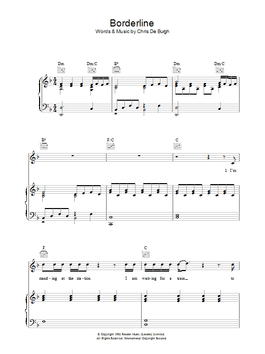 Produktgalerie: Seite 1 von 1 Borderline, Chris de Burgh, Gesang, Gitarre, Klavier