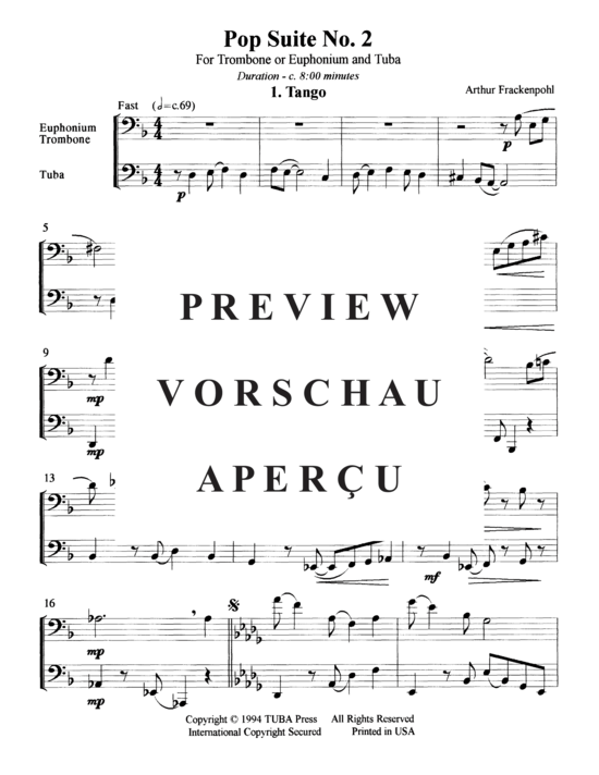 Produktgalerie: Seite 3 von 21 Pop Suite No. 2 , , (Tuba Duett ET)