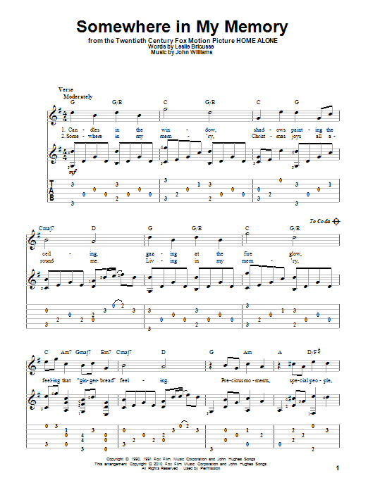 Product gallery: Page 1 of 1 Somewhere In My Memory, John Williams