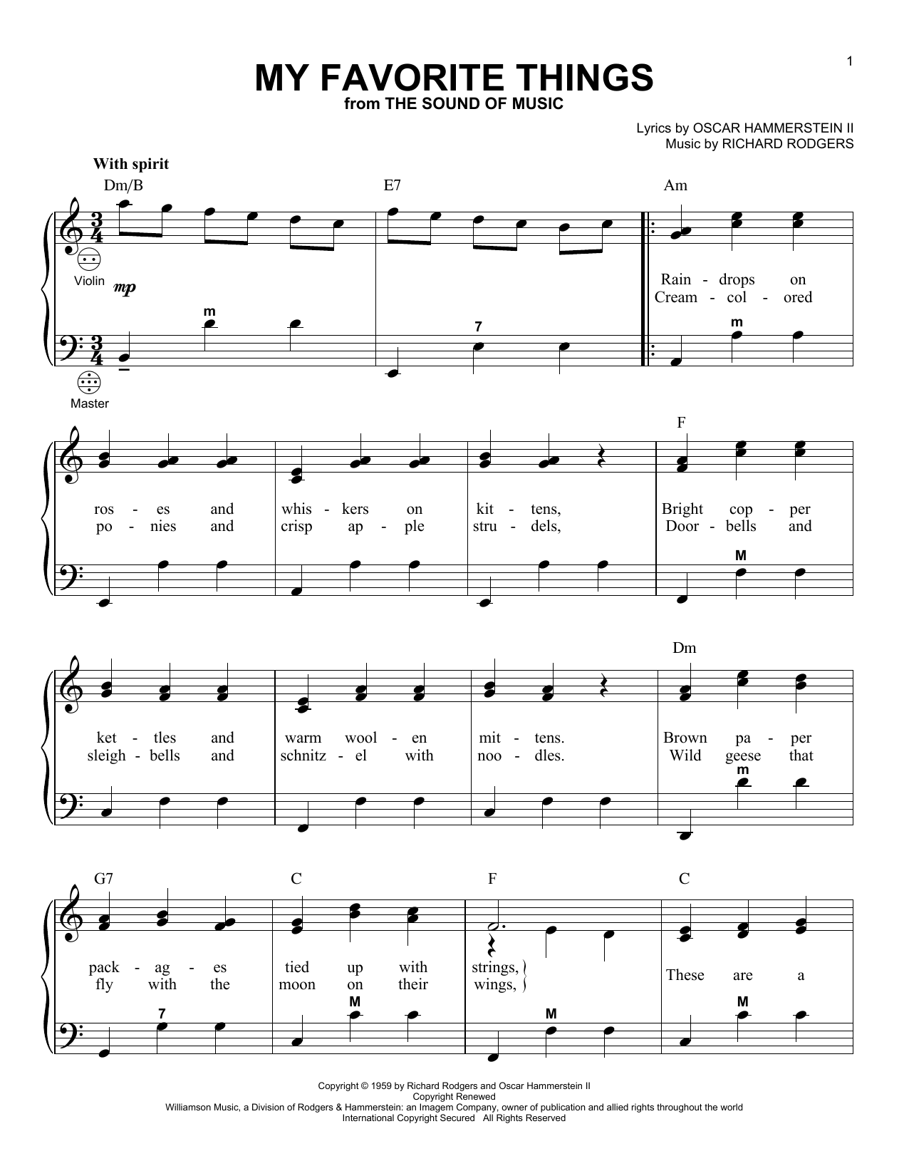 Product gallery: Page 1 of 1 My Favorite Things, Rodgers & Hammerstein