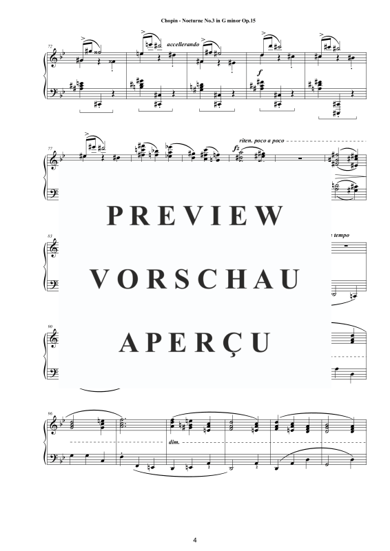 Produktgalerie: Seite 5 von 7 Nocturne Nr. 3 G-Moll op. 15, , Klavier Solo