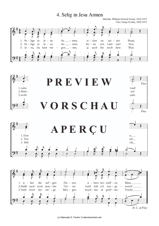 Product picture to: Selig in Jesu Armen  William Howard Doane, 1832-1915 / Fanny Crosby, 1820-1915 