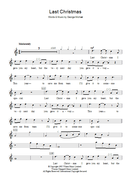 Produktgalerie: Seite 1 von 1 Last Christmas, Wham!, Melodieinstrument
