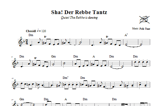 Product gallery: Page 1 of 1 Sha! Der Rebbe Tantz (Quiet! The Rebbe Is Dancing), Folk Tune