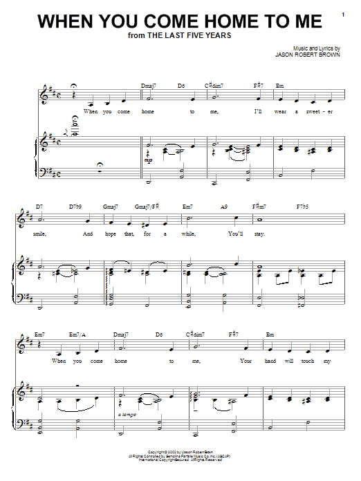 Produktbild zu: When You Come Home To Me (from The Last 5 Years)