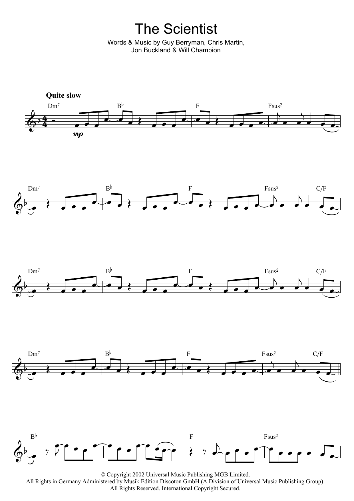 Product gallery: Page 1 of 1 The Scientist, Coldplay