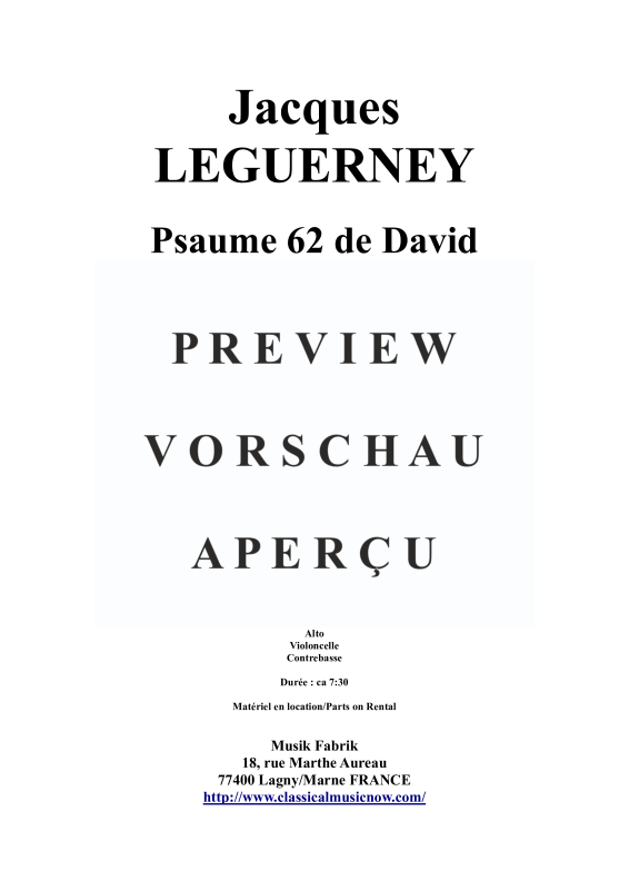 Produktgalerie: Seite 2 von 11 Psaume 62 - Klavier Reduktion, Souzay, Gérard, Bariton und Klavier