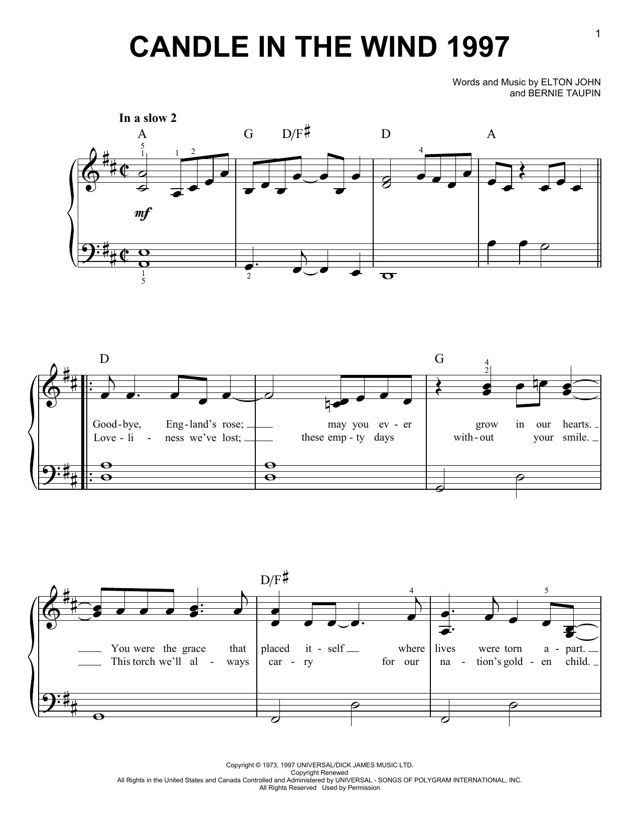 Produktgalerie: Seite 1 von 1 Candle In The Wind 1997, Elton John, Klavier